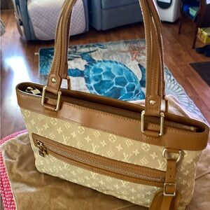 Louis Vuitton Monogram Mini lin Lucille Pm Handbag